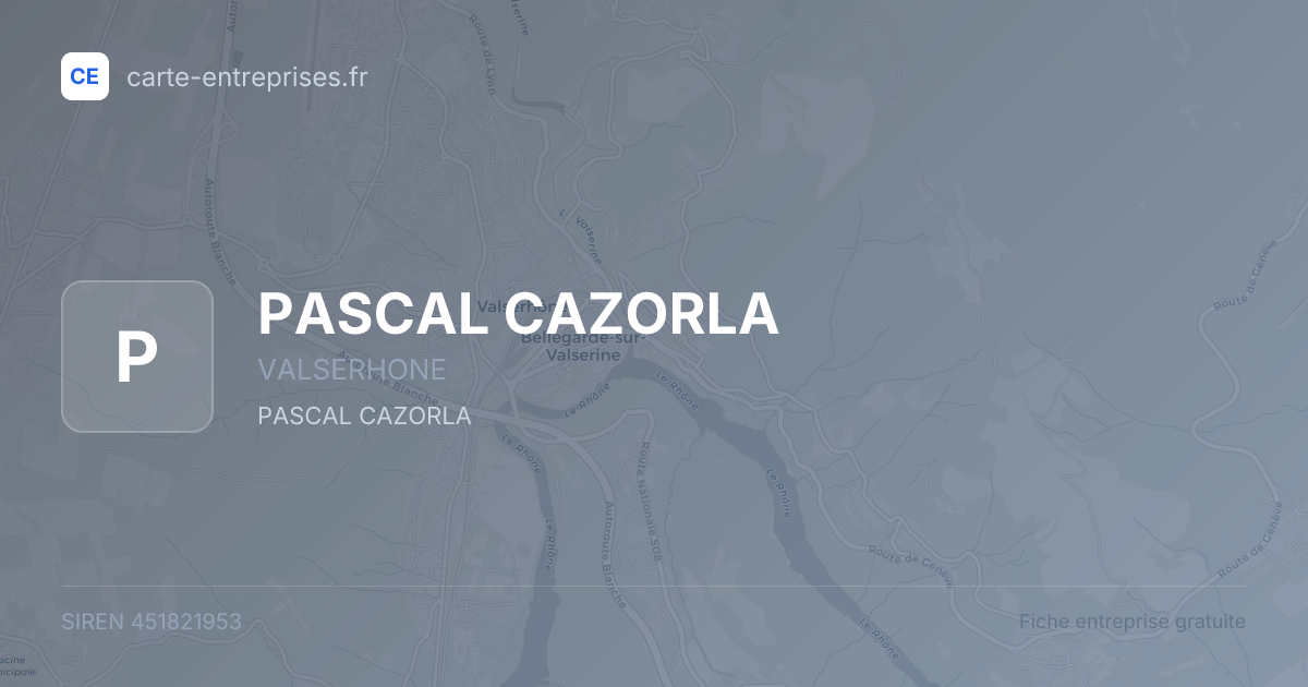 PASCAL CAZORLA — 451821953 — fiche entreprise
