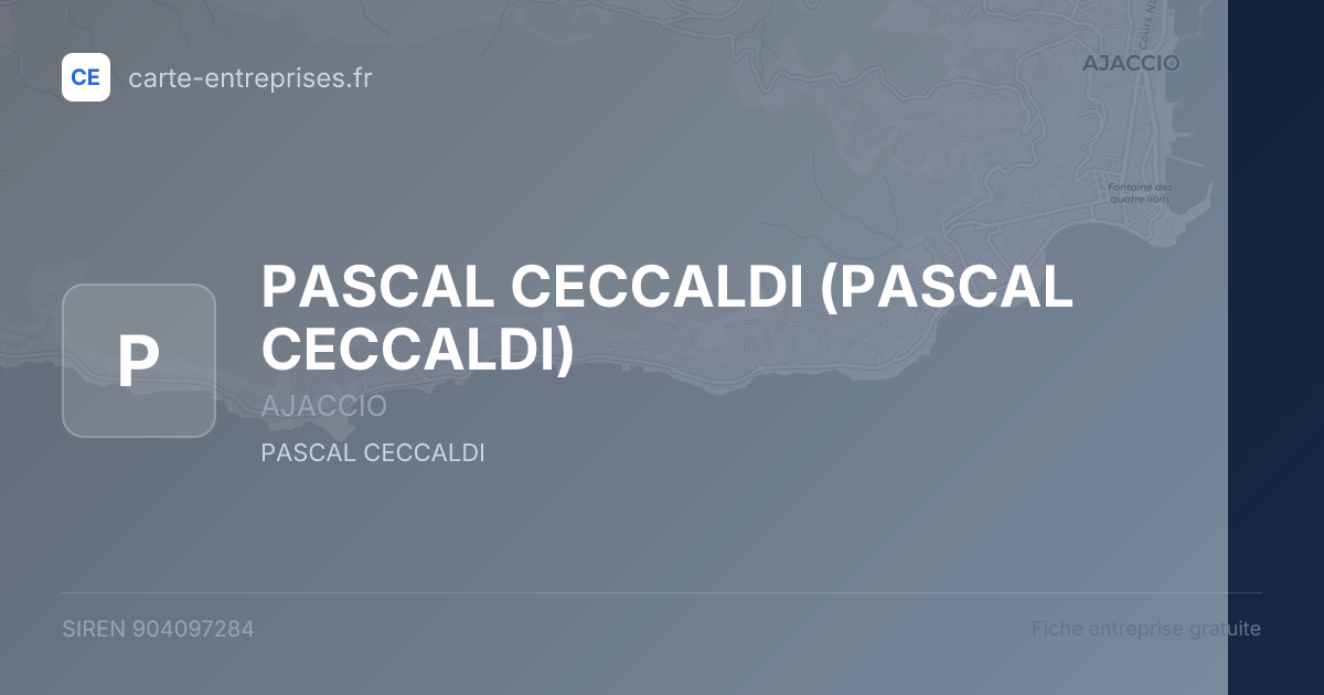 PASCAL CECCALDI — 904097284 — fiche entreprise