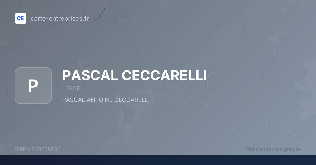 PASCAL CECCARELLI — 520238585 — fiche entreprise