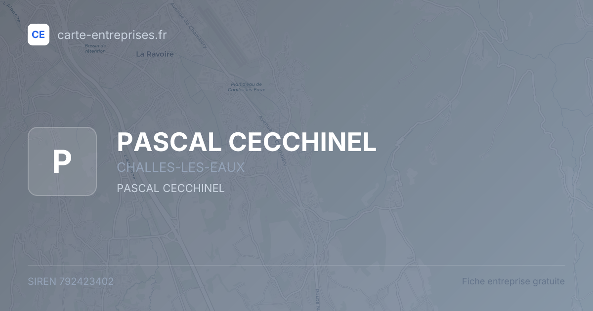 PASCAL CECCHINEL — 792423402 — fiche entreprise