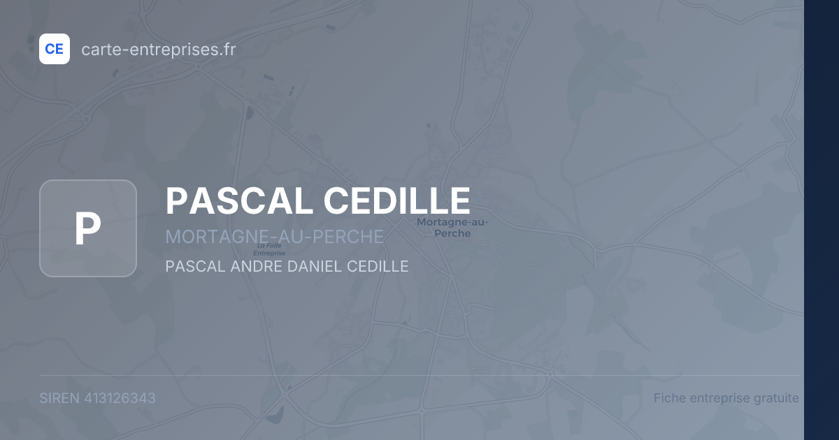 PASCAL CEDILLE — 413126343 — fiche entreprise