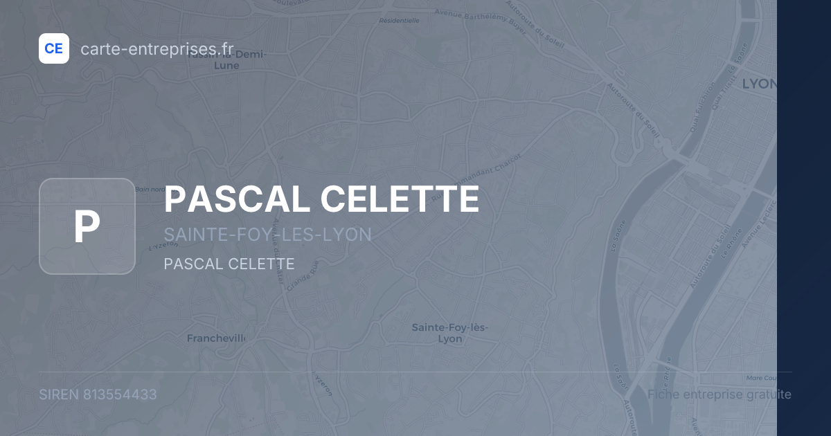 PASCAL CELETTE — 813554433 — fiche entreprise
