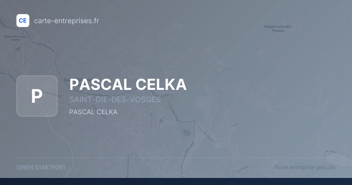 PASCAL CELKA — 514679091 — fiche entreprise