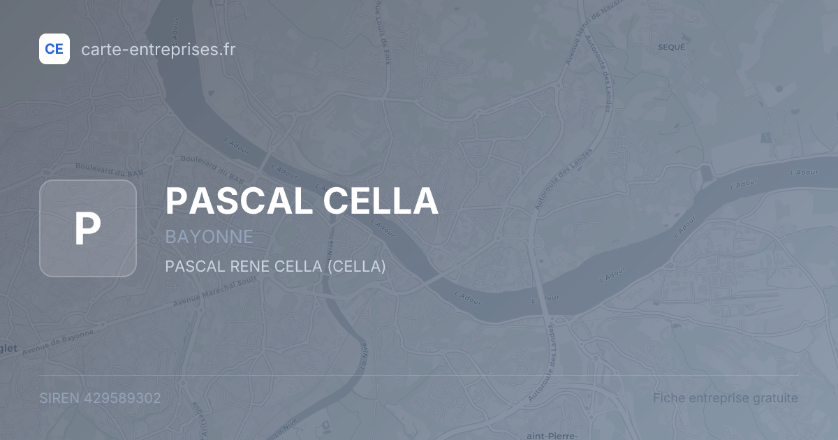 PASCAL CELLA — 429589302 — fiche entreprise