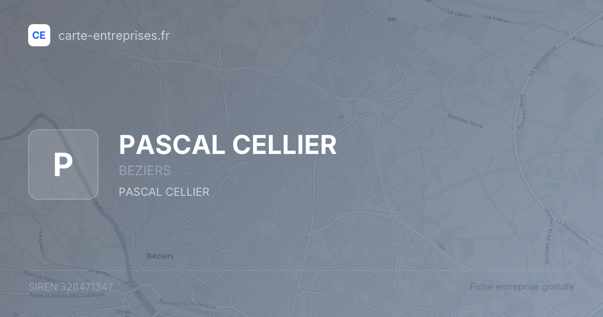 PASCAL CELLIER — 328471347 — fiche entreprise