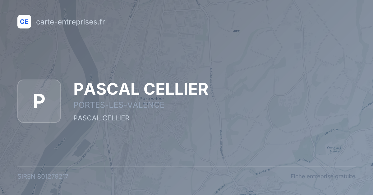 PASCAL CELLIER — 801279217 — fiche entreprise