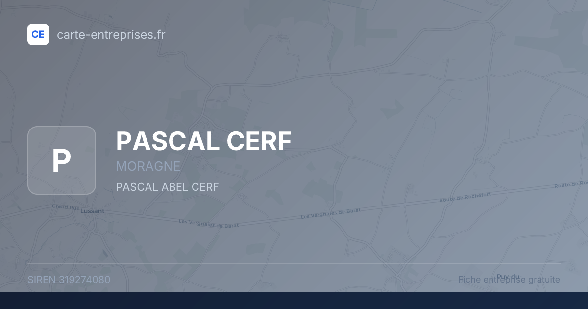 PASCAL CERF — 319274080 — fiche entreprise