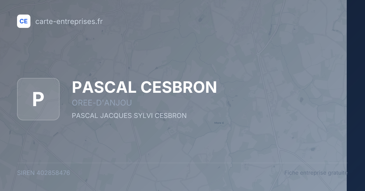 PASCAL CESBRON — 402858476 — fiche entreprise