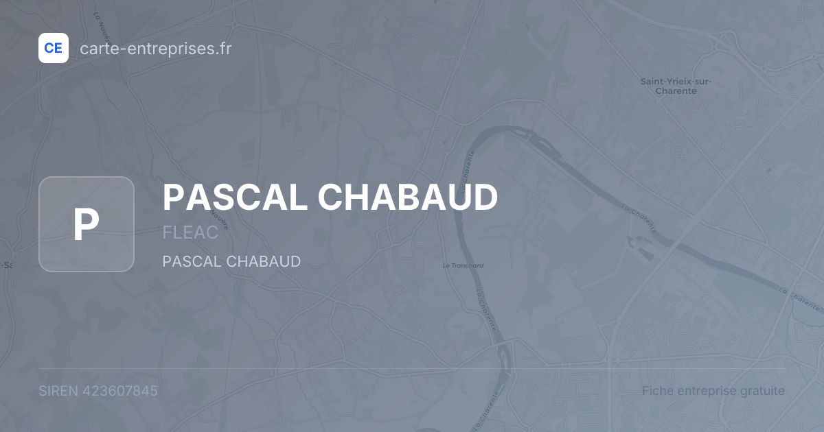 PASCAL CHABAUD — 423607845 — fiche entreprise