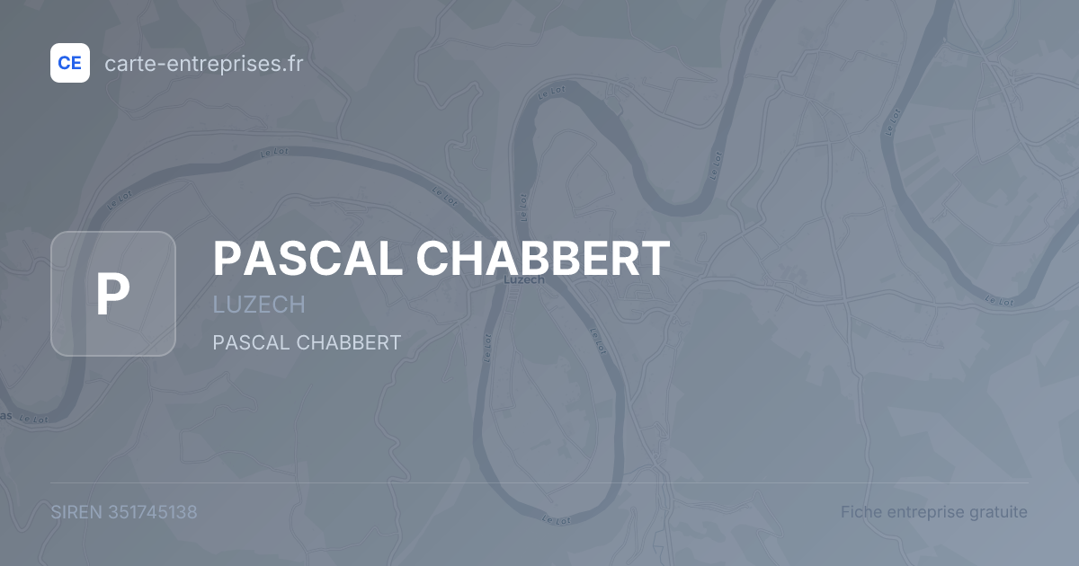 PASCAL CHABBERT — 351745138 — fiche entreprise