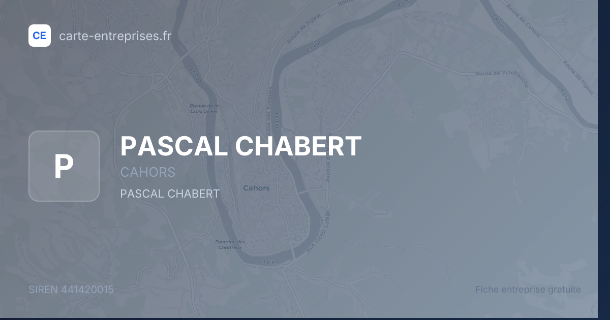 PASCAL CHABERT — 441420015 — fiche entreprise