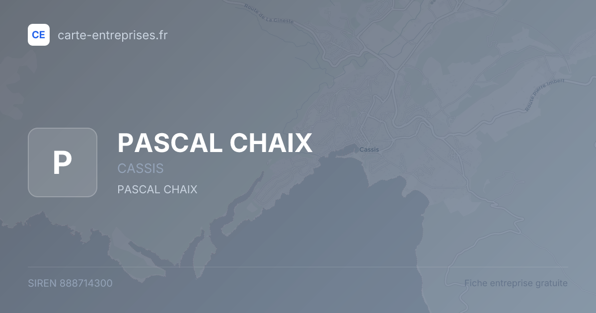 PASCAL CHAIX — 888714300 — fiche entreprise