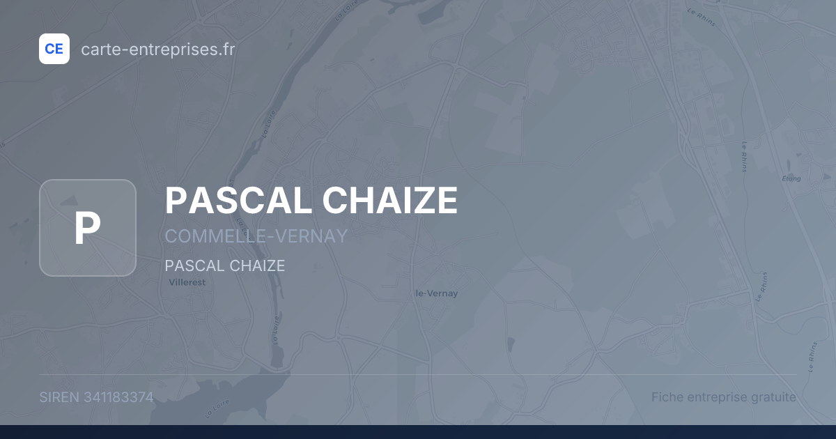 PASCAL CHAIZE — 341183374 — fiche entreprise