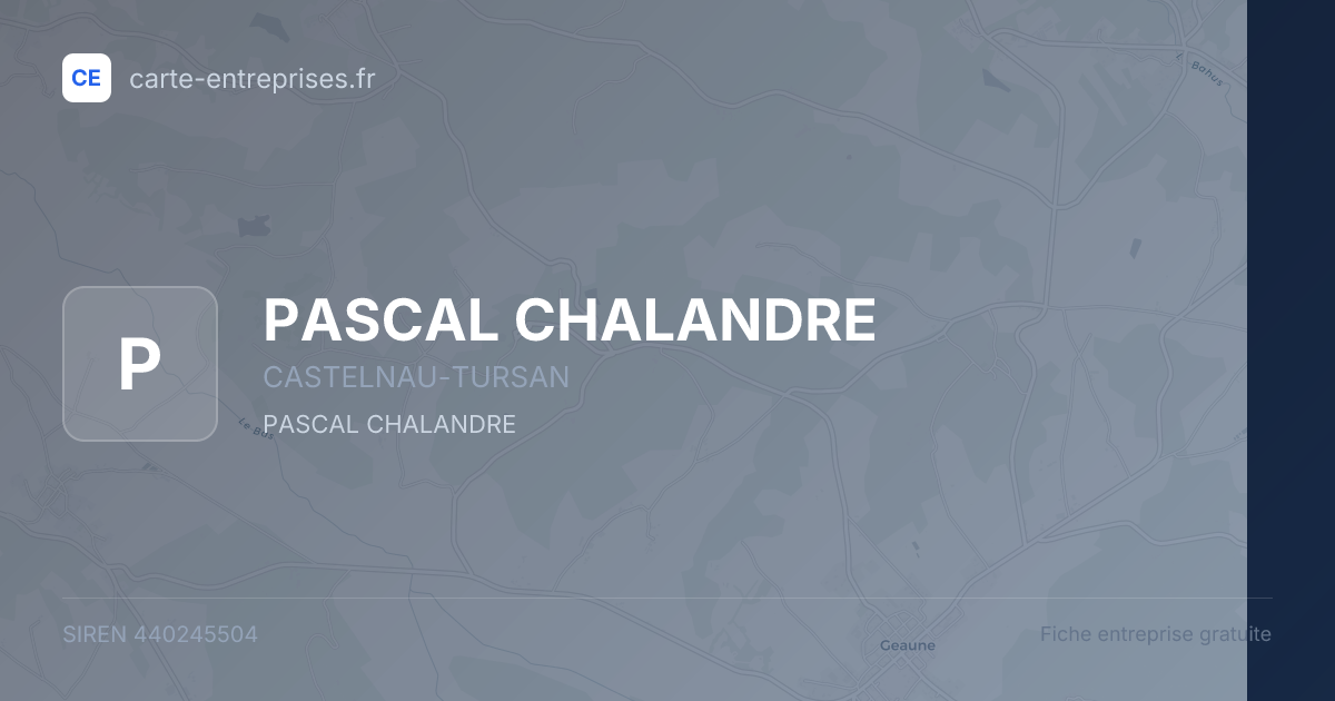 PASCAL CHALANDRE — 440245504 — fiche entreprise