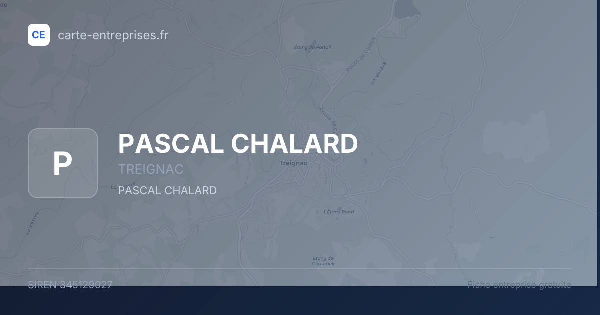 PASCAL CHALARD — 345129027 — fiche entreprise