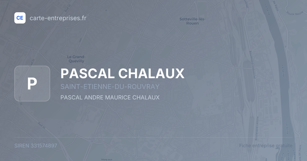 PASCAL CHALAUX — 331574897 — fiche entreprise