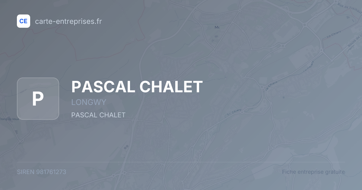 PASCAL CHALET — 981761273 — fiche entreprise
