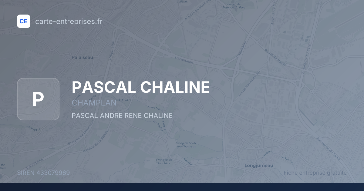 PASCAL CHALINE — 433079969 — fiche entreprise