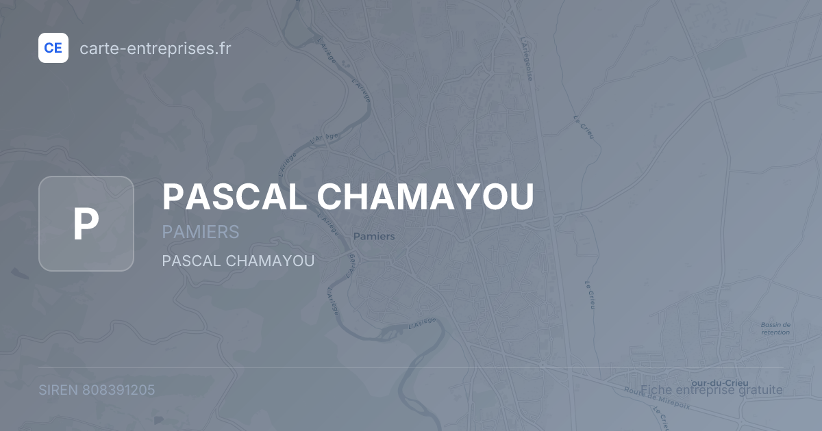 PASCAL CHAMAYOU — 808391205 — fiche entreprise