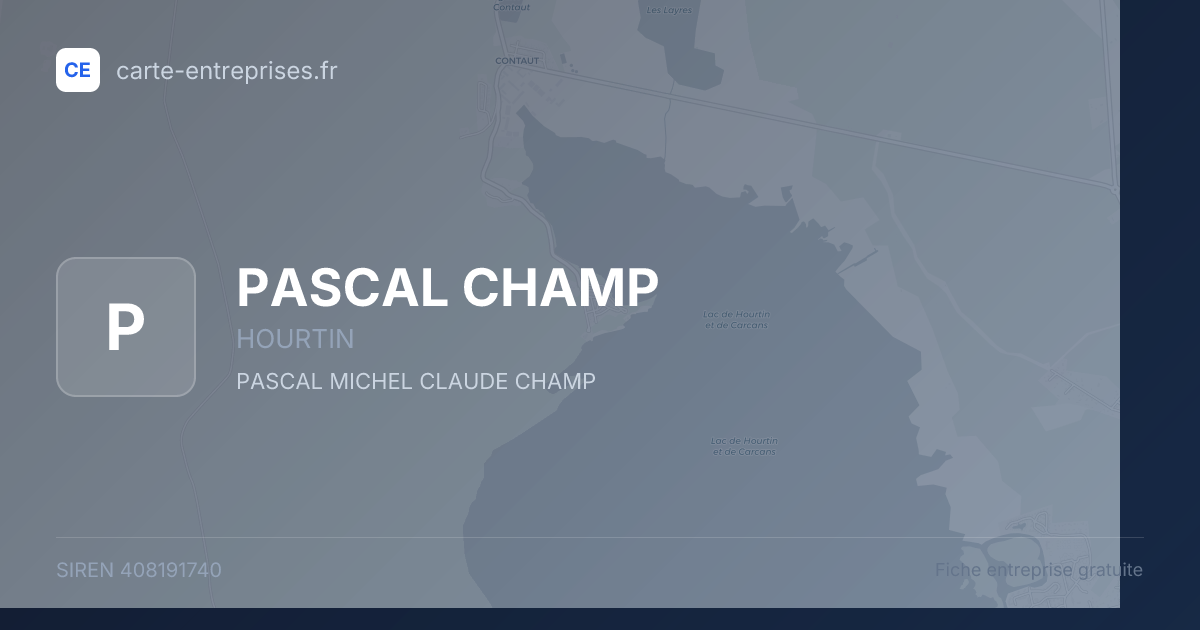 PASCAL CHAMP — 408191740 — fiche entreprise