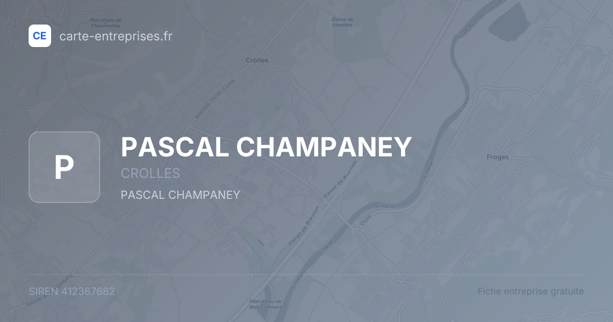 PASCAL CHAMPANEY — 412367682 — fiche entreprise
