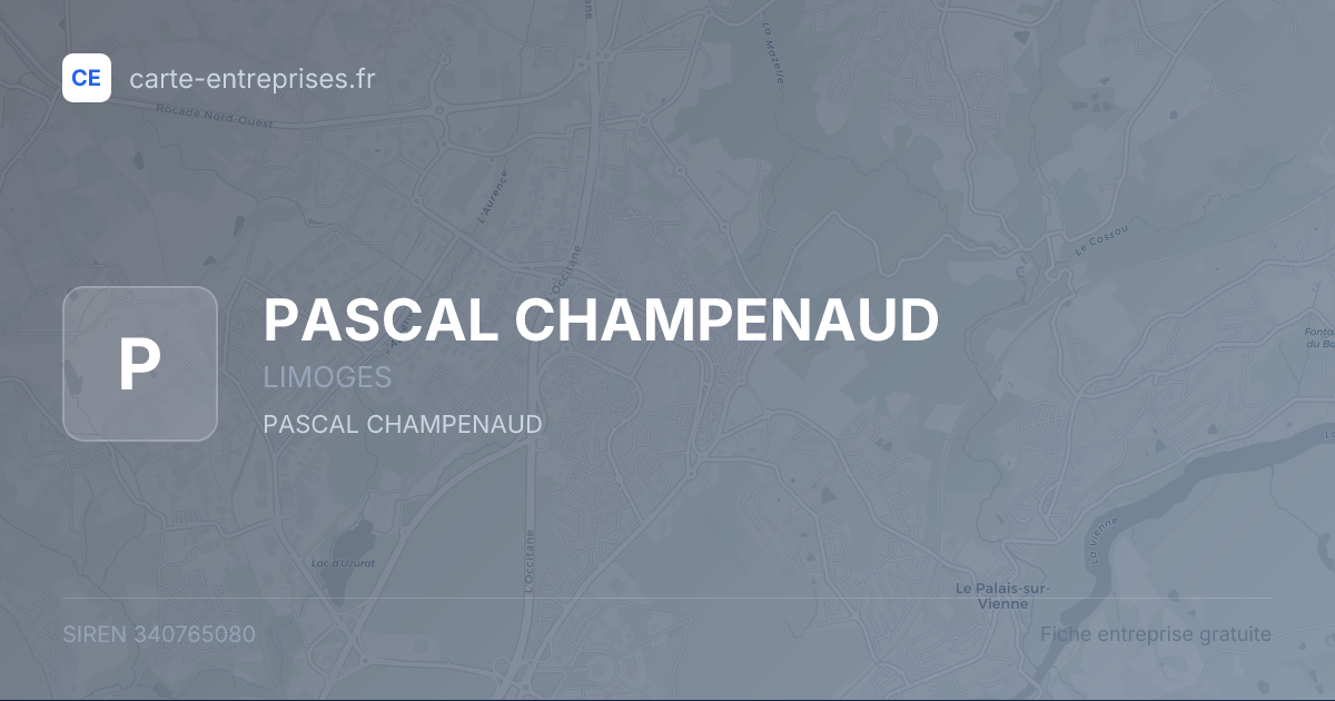 PASCAL CHAMPENAUD — 340765080 — fiche entreprise