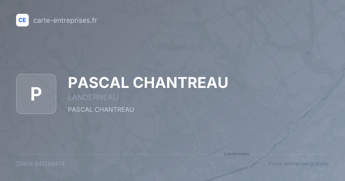 PASCAL CHANTREAU — 841284474 — fiche entreprise