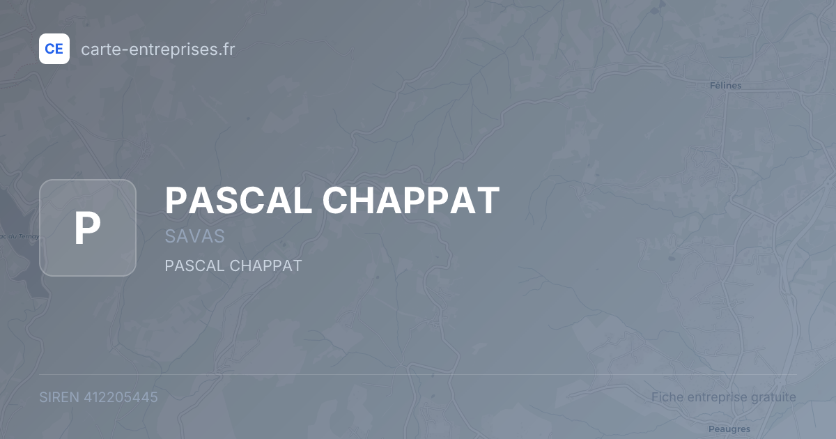 PASCAL CHAPPAT — 412205445 — fiche entreprise