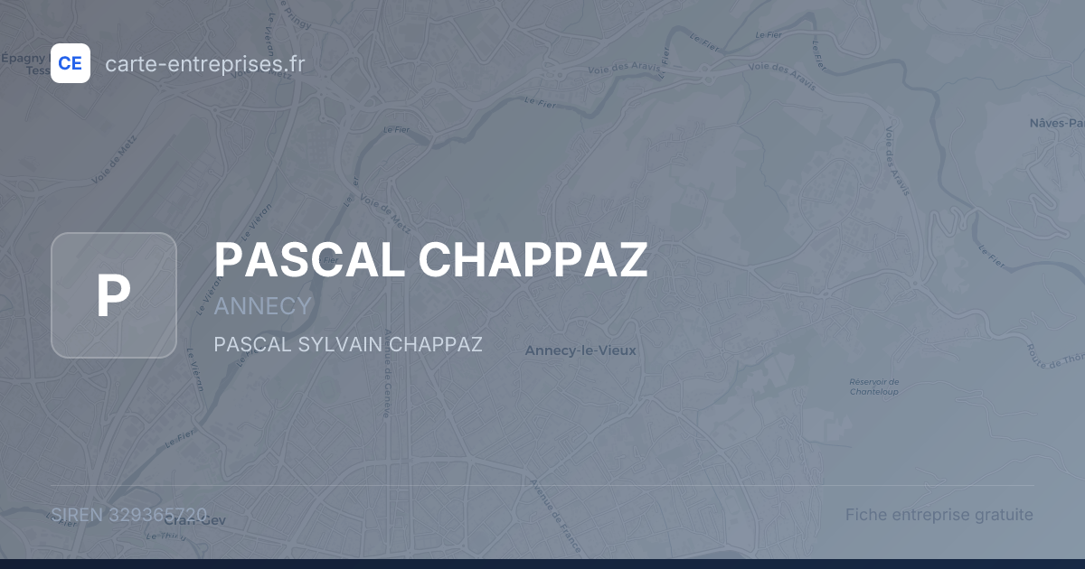 PASCAL CHAPPAZ — 329365720 — fiche entreprise