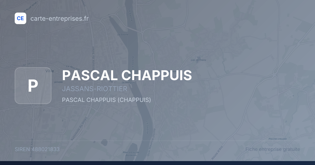 PASCAL CHAPPUIS — 488021833 — fiche entreprise