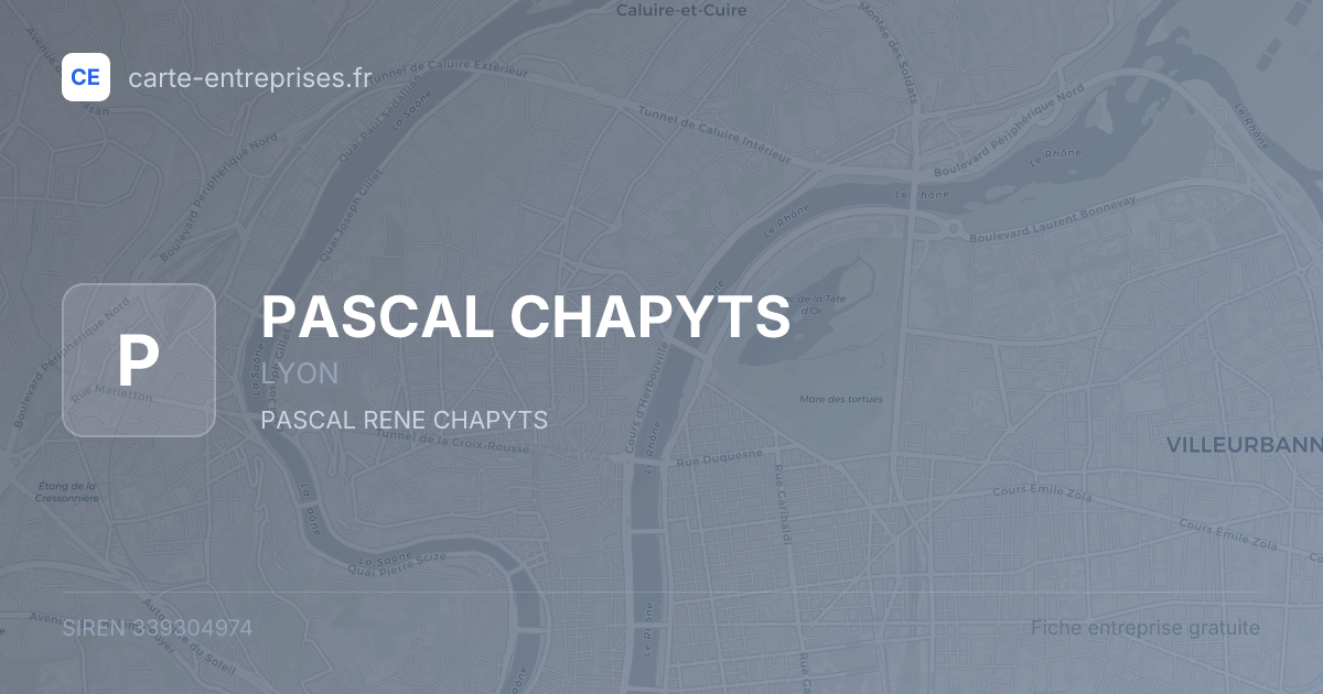 PASCAL CHAPYTS — 339304974 — fiche entreprise