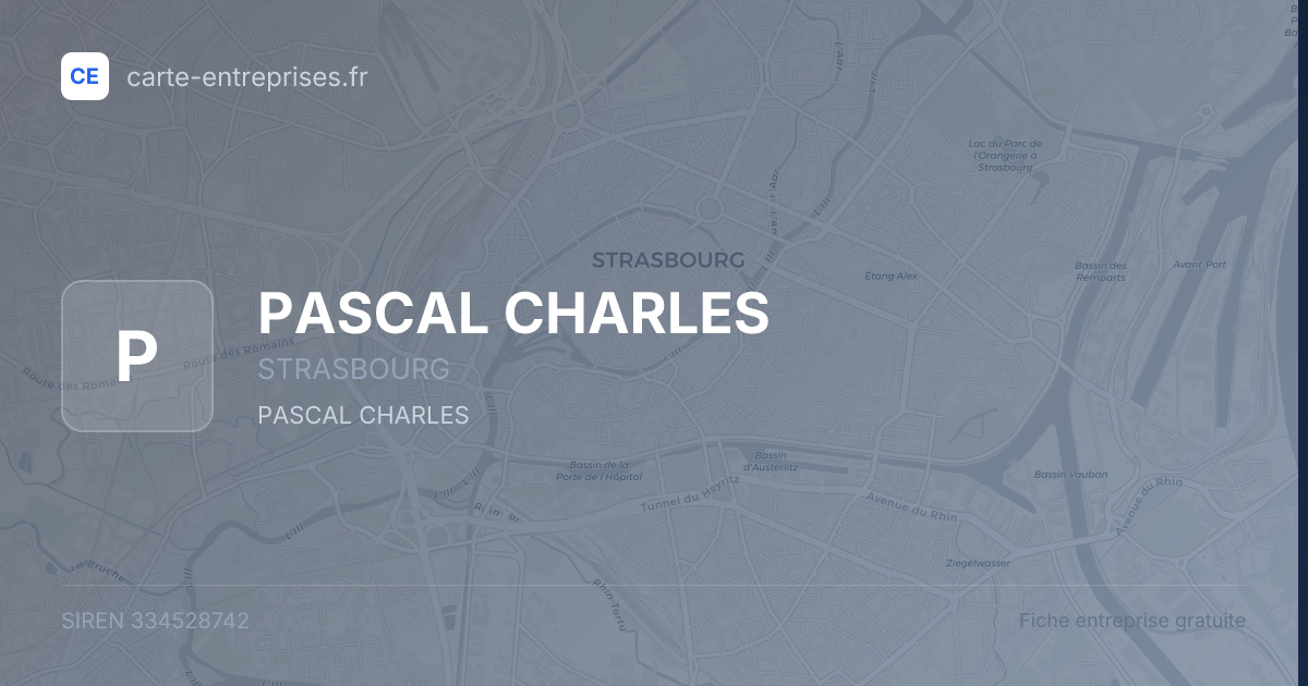 PASCAL CHARLES — 334528742 — fiche entreprise