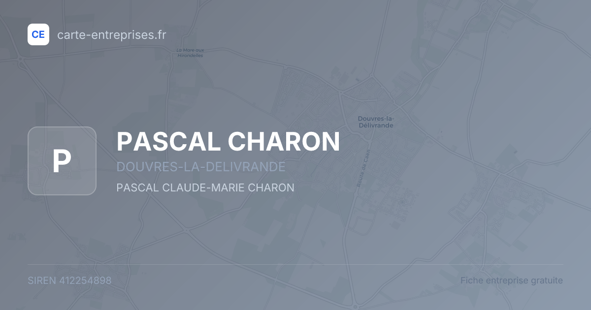 PASCAL CHARON — 412254898 — fiche entreprise