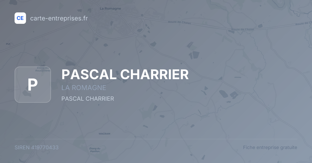 PASCAL CHARRIER — 419770433 — fiche entreprise
