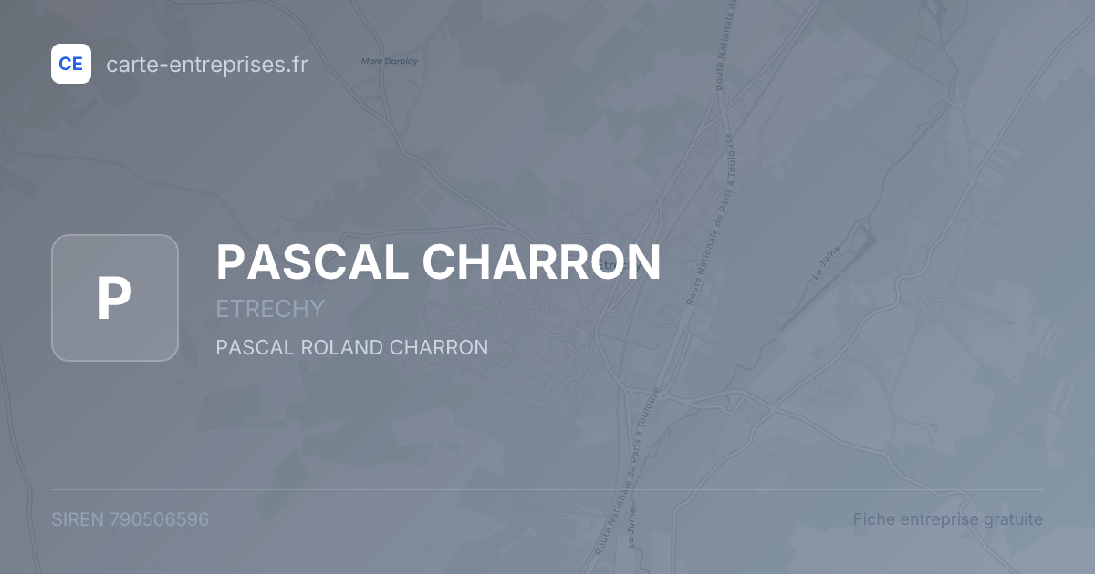 PASCAL CHARRON — 790506596 — fiche entreprise