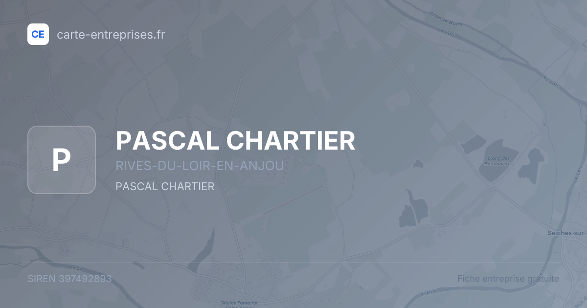 PASCAL CHARTIER — 397492893 — fiche entreprise