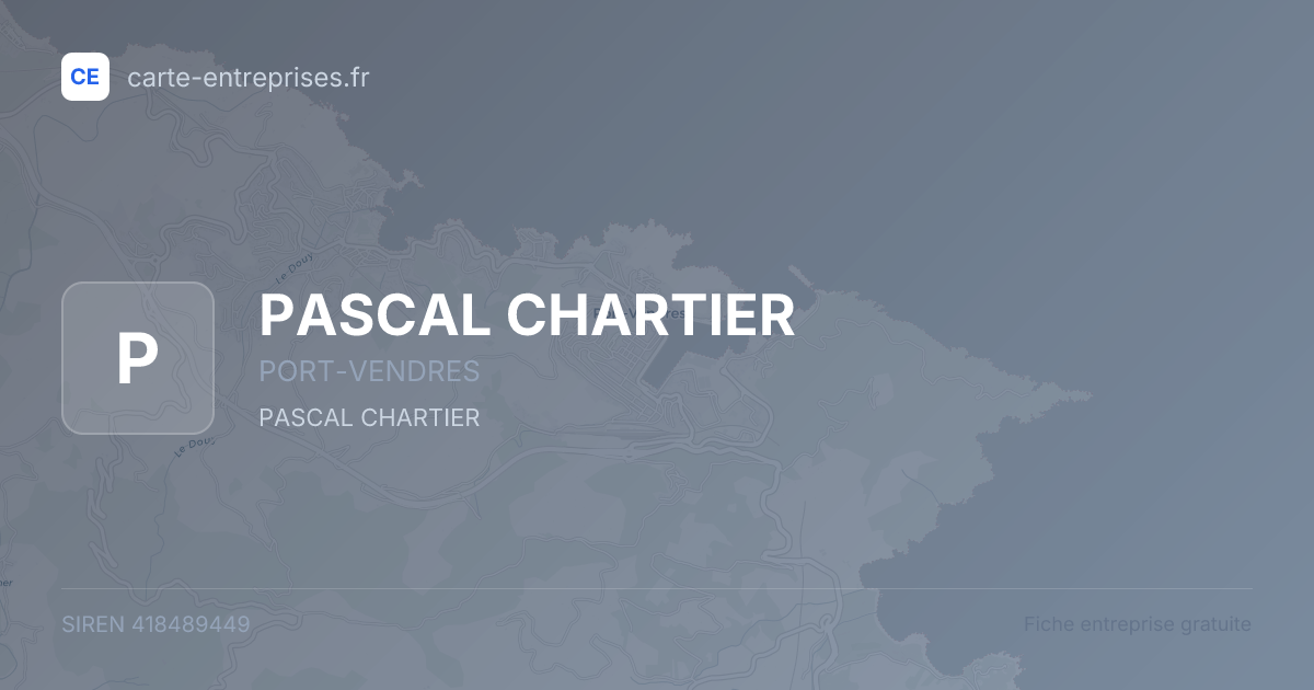 PASCAL CHARTIER — 418489449 — fiche entreprise