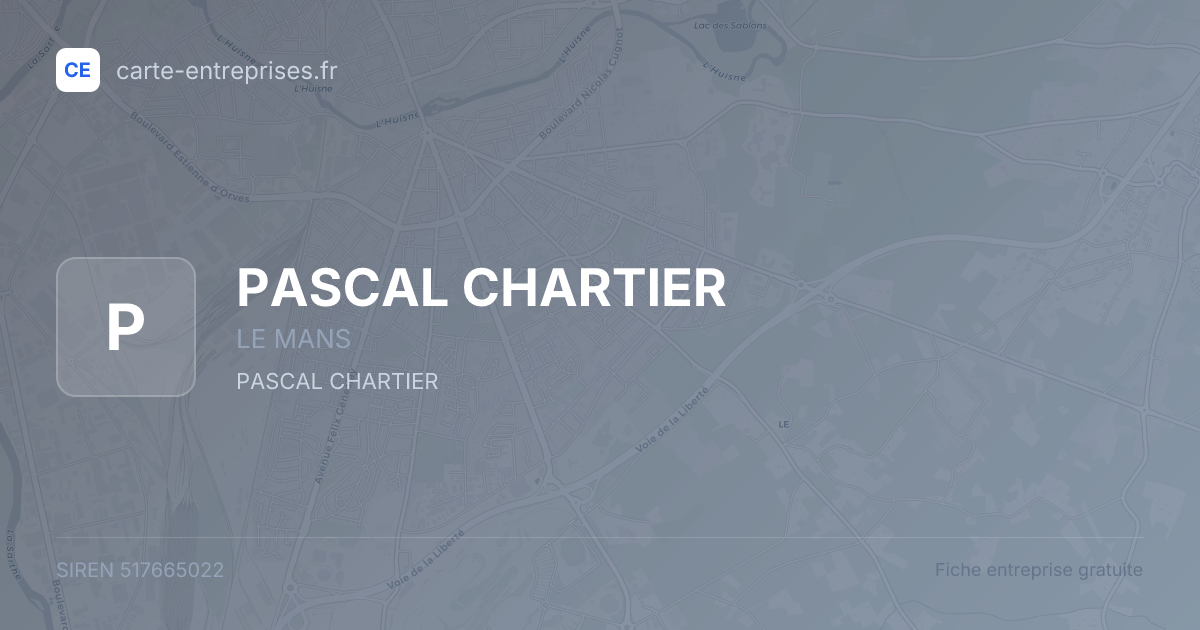 PASCAL CHARTIER — 517665022 — fiche entreprise