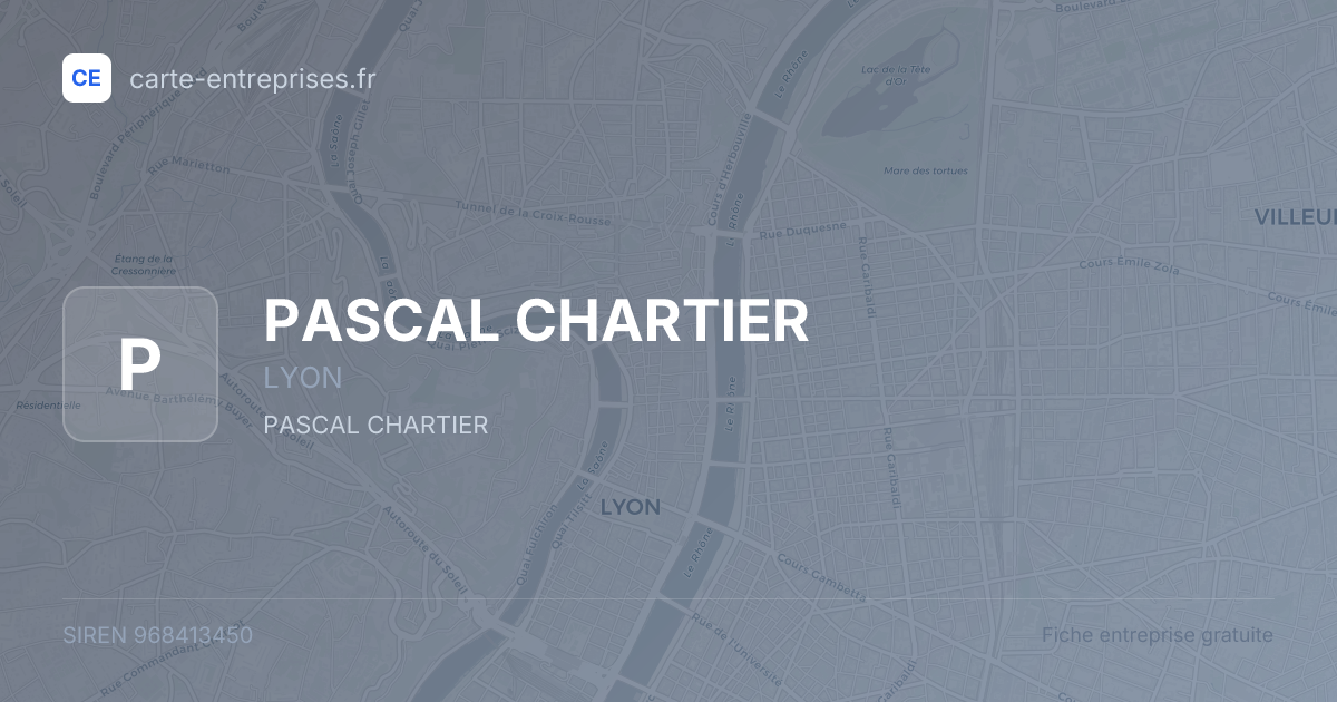PASCAL CHARTIER — 968413450 — fiche entreprise