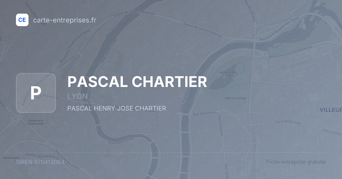 PASCAL CHARTIER — 970413084 — fiche entreprise