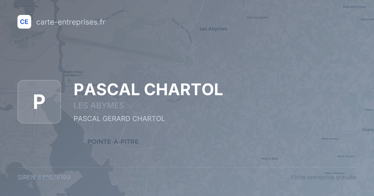 PASCAL CHARTOL — 448576199 — fiche entreprise