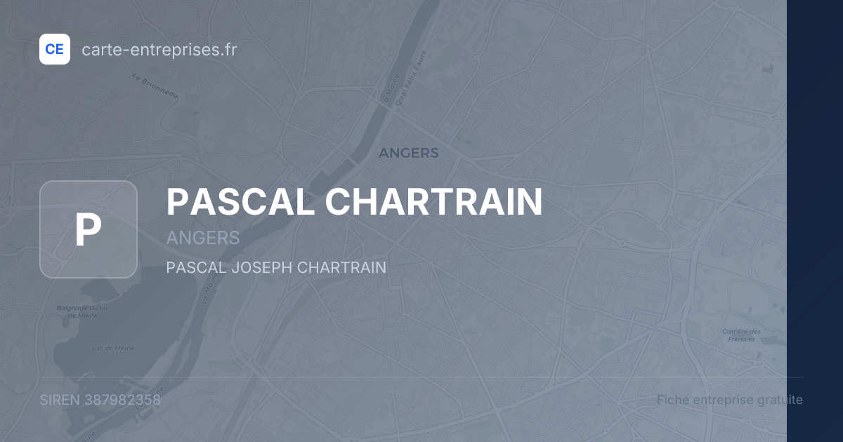 PASCAL CHARTRAIN — 387982358 — fiche entreprise