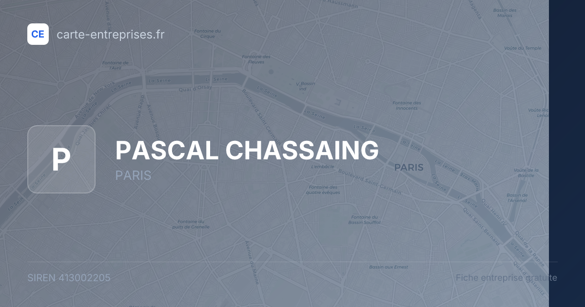 PASCAL CHASSAING — 413002205 — fiche entreprise