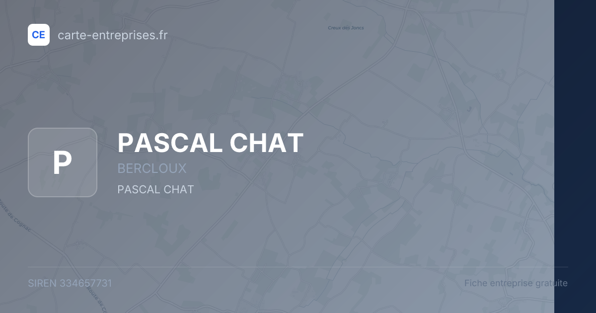 PASCAL CHAT — 334657731 — fiche entreprise