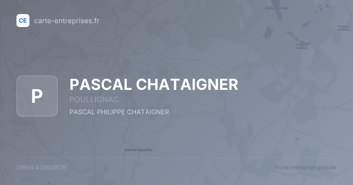 PASCAL CHATAIGNER — 428609176 — fiche entreprise