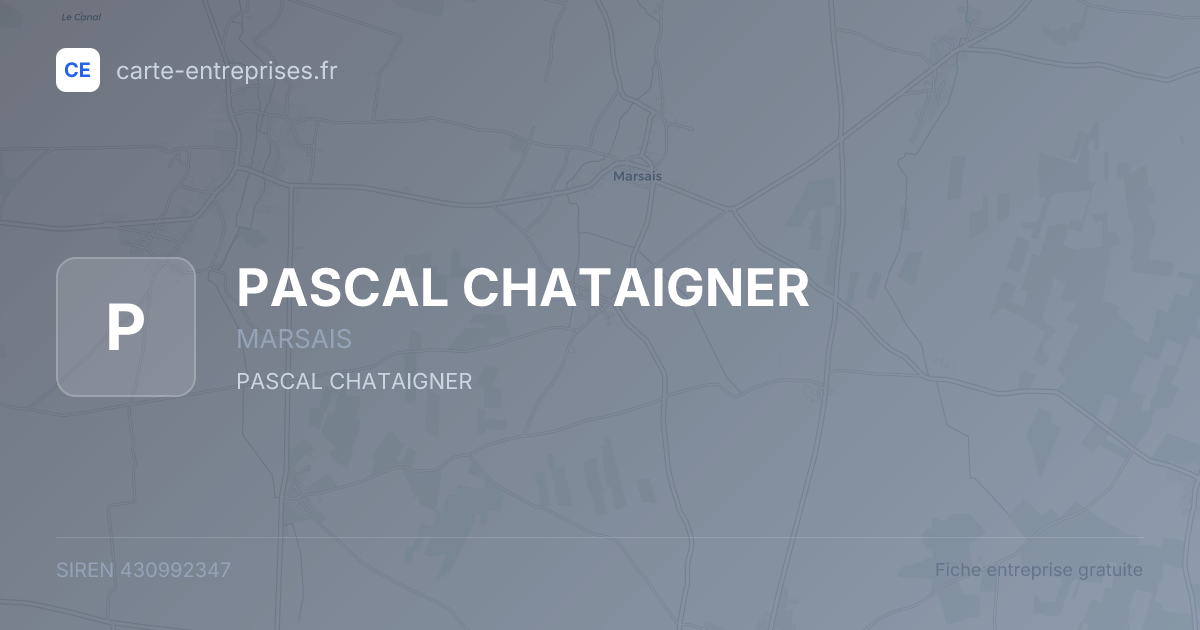 PASCAL CHATAIGNER — 430992347 — fiche entreprise
