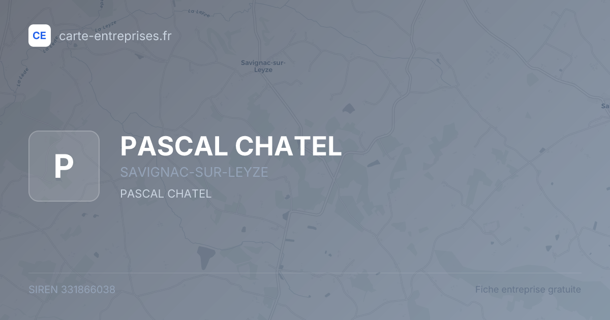 PASCAL CHATEL — 331866038 — fiche entreprise