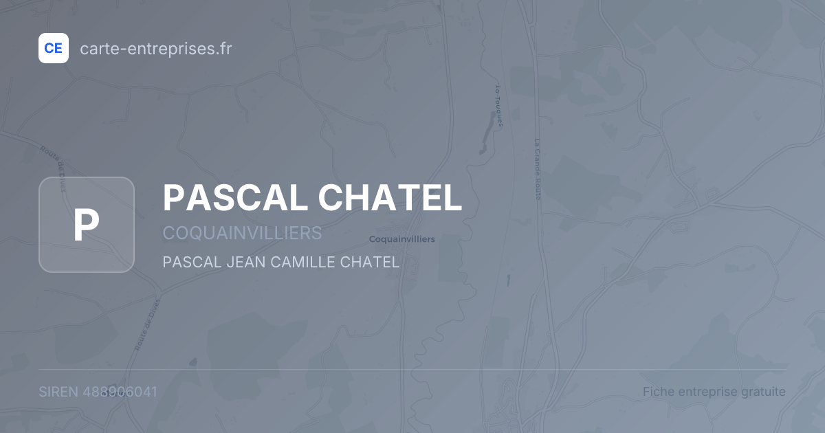 PASCAL CHATEL — 488906041 — fiche entreprise