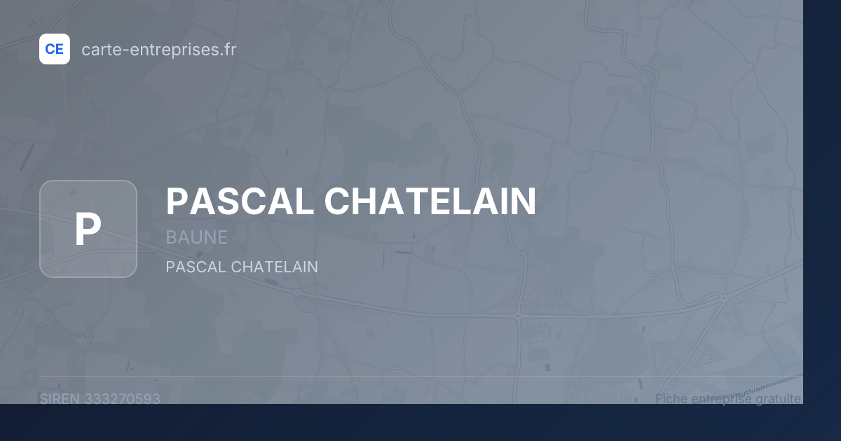 PASCAL CHATELAIN — 333270593 — fiche entreprise