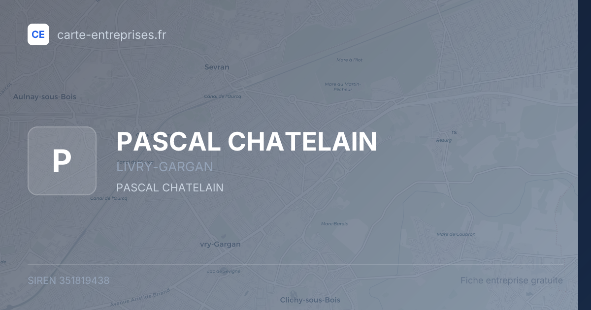 PASCAL CHATELAIN — 351819438 — fiche entreprise